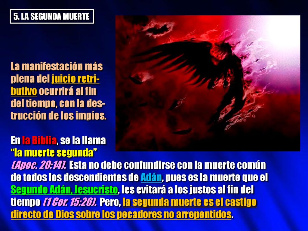 plena del juicio retri- butivo ocurrirá al fin del tiempo, con la des-