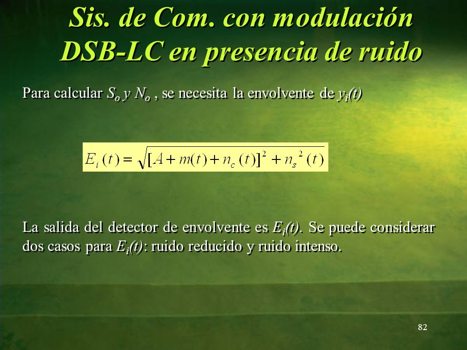 Sis. de Com. con modulación DSB-LC en presencia de ruido