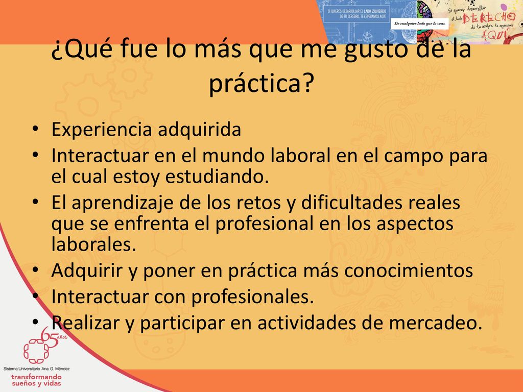 ¿Qué fue lo más que me gusto de la práctica