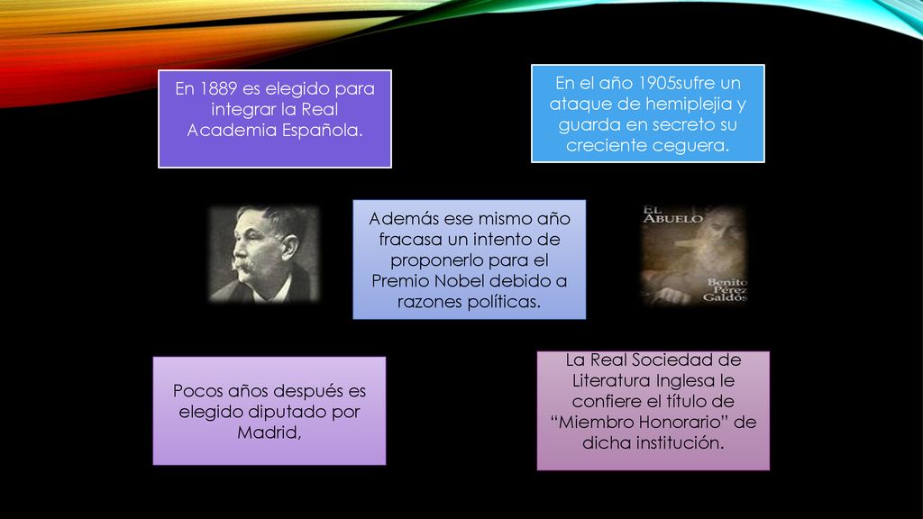 En 1889 es elegido para integrar la Real Academia Española.
