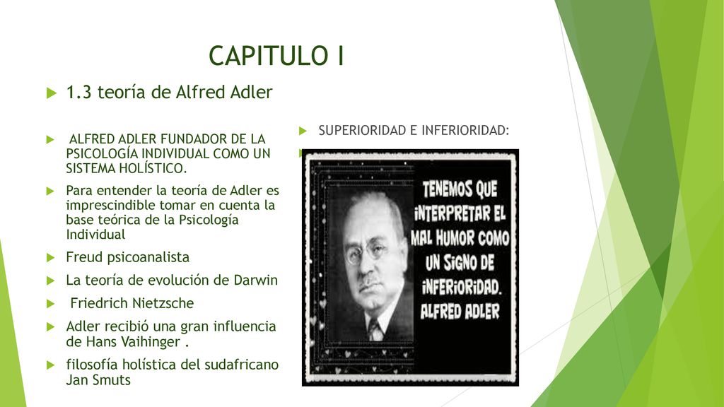 CAPITULO I 1.3 teoría de Alfred Adler Freud psicoanalista