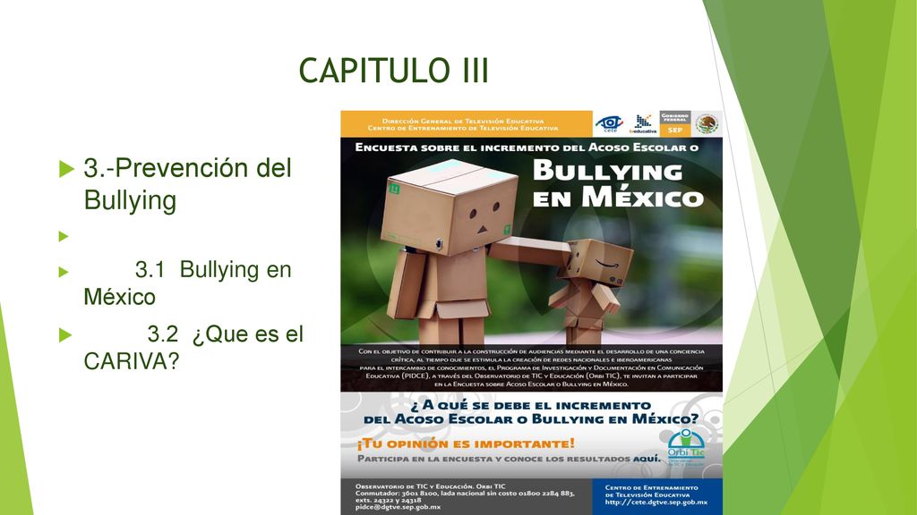 CAPITULO III 3.-Prevención del Bullying 3.2 ¿Que es el CARIVA