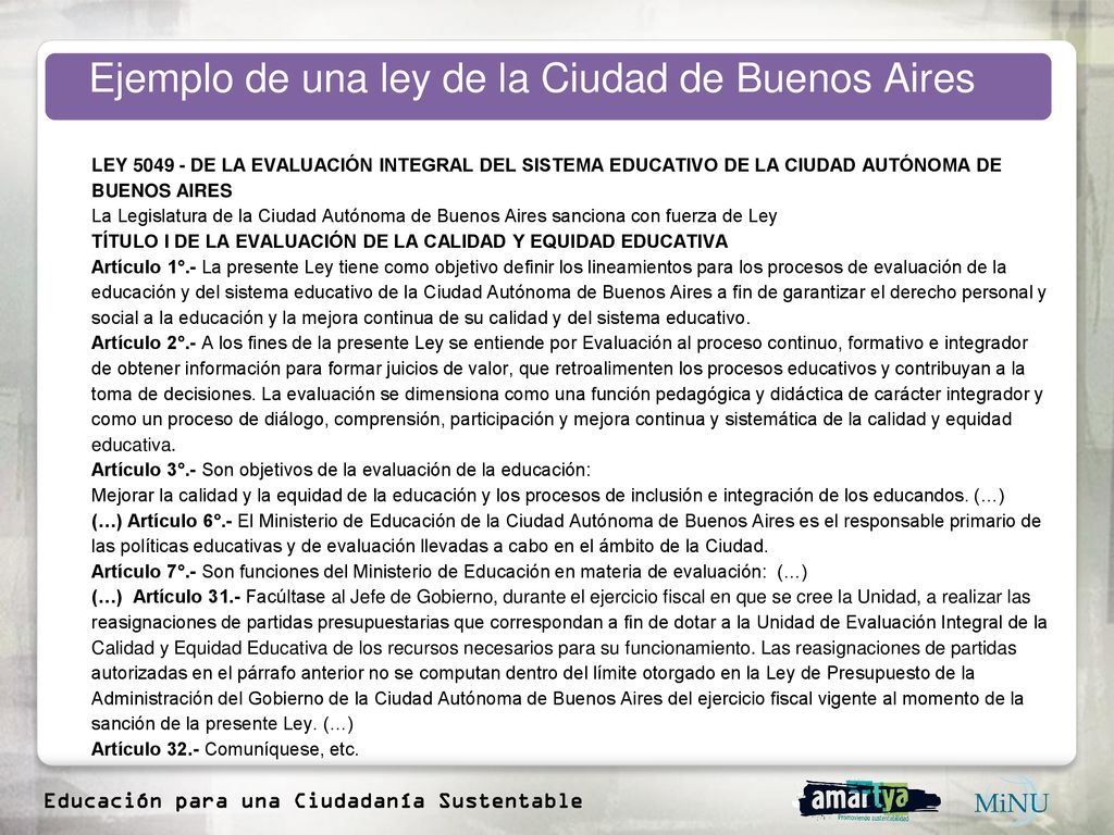 Ejemplo de una ley de la Ciudad de Buenos Aires
