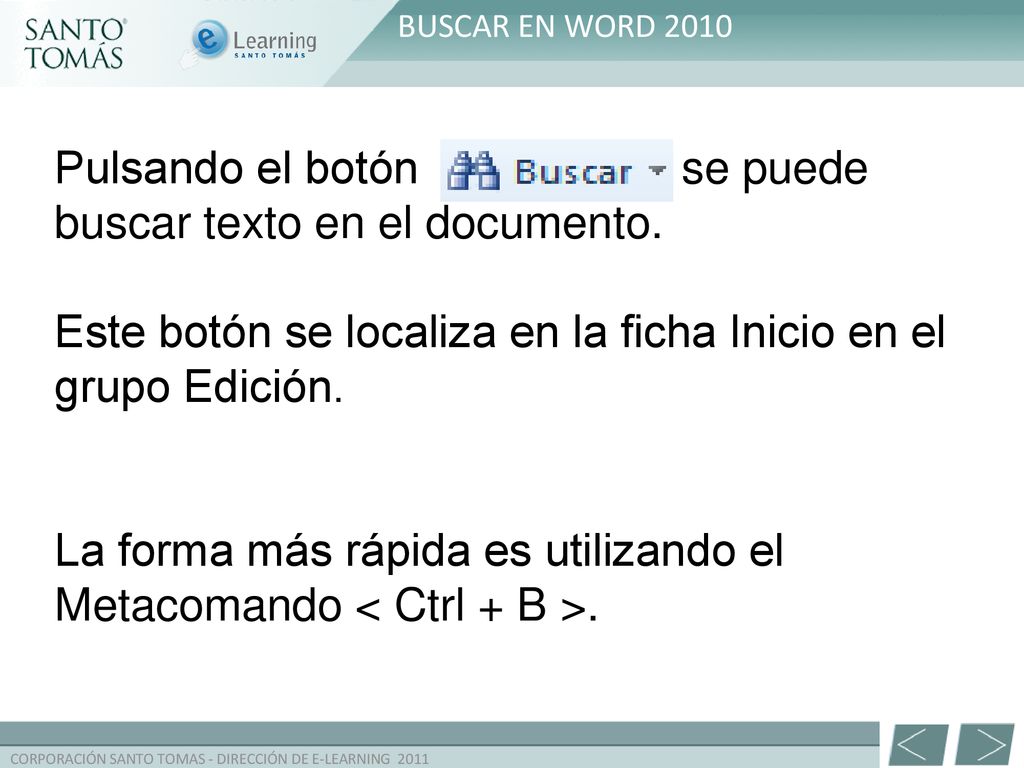 Pulsando el botón se puede buscar texto en el documento.