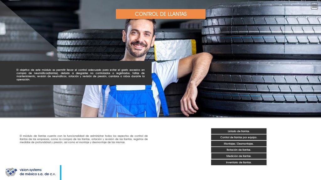 CONTROL DE LLANTAS vision systems de méxico s.a. de c.v.