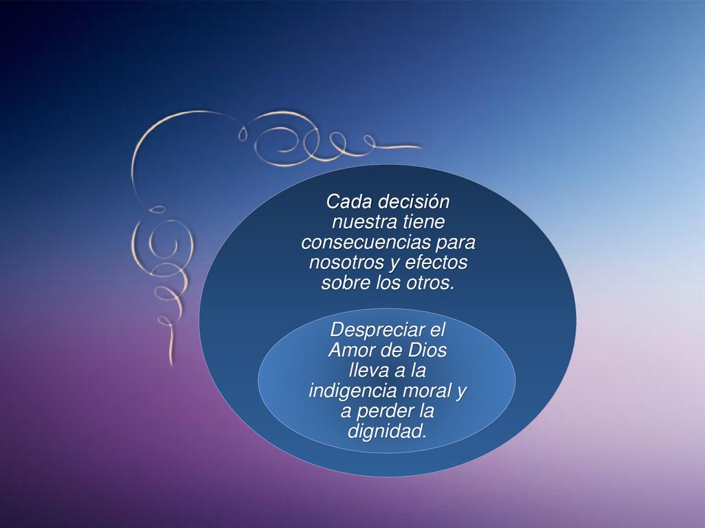 Cada decisión nuestra tiene consecuencias para nosotros y efectos sobre los otros.