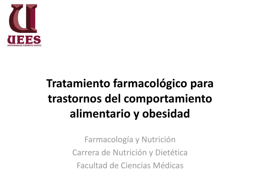 Tratamiento farmacológico para trastornos del comportamiento alimentario y obesidad