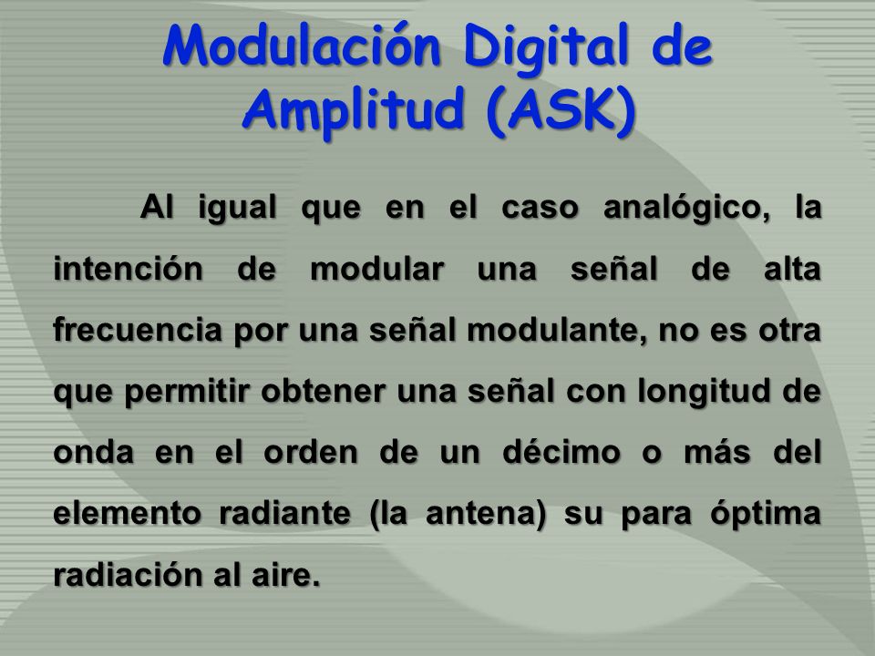 Modulación Digital de Amplitud (ASK)