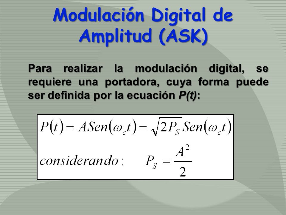 Modulación Digital de Amplitud (ASK)