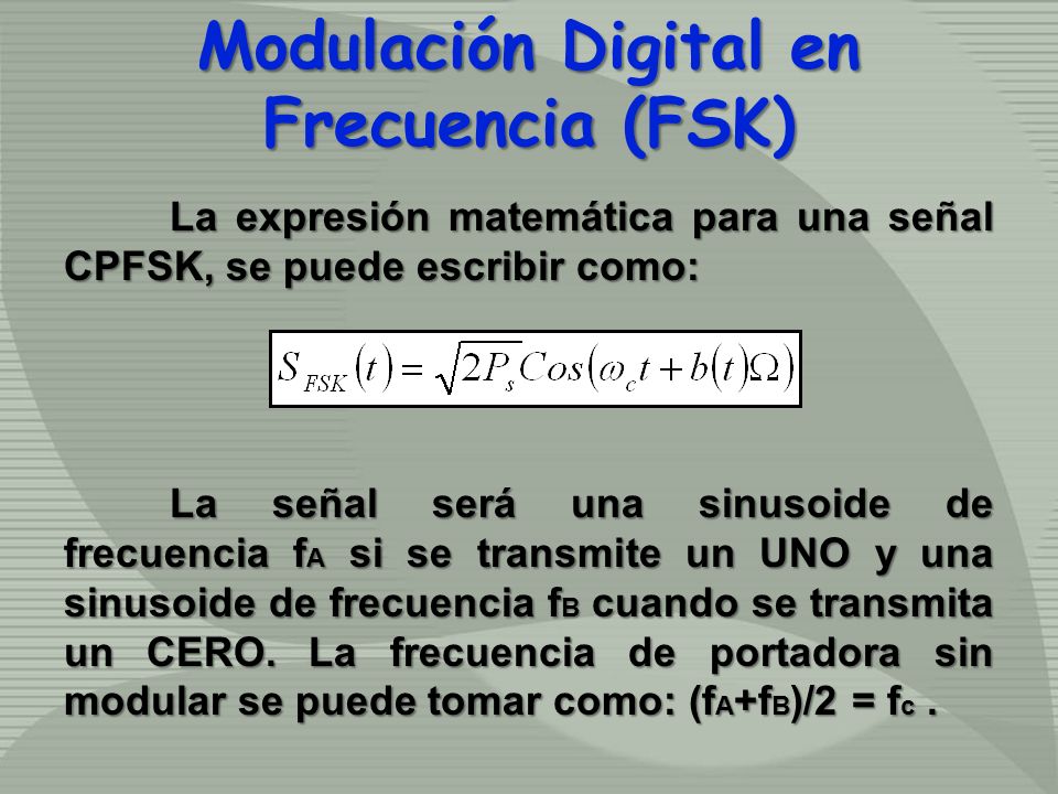 Modulación Digital en Frecuencia (FSK)