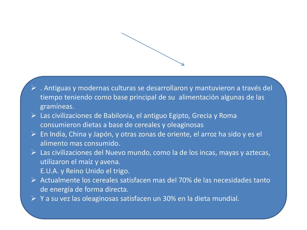 . Antiguas y modernas culturas se desarrollaron y mantuvieron a través del tiempo teniendo como base principal de su alimentación algunas de las gramíneas.