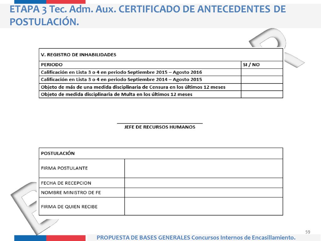 ETAPA 3 Tec. Adm. Aux. CERTIFICADO DE ANTECEDENTES DE POSTULACIÓN.