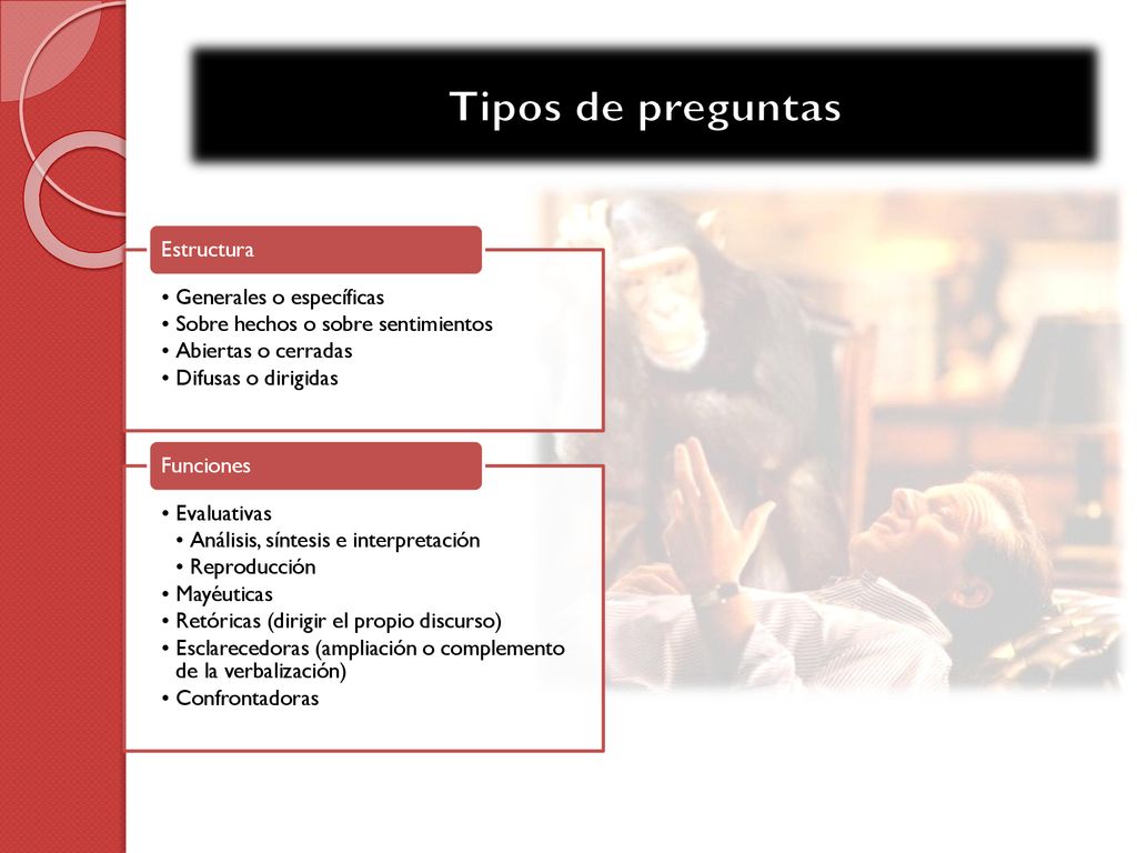 Tipos de preguntas Generales o específicas