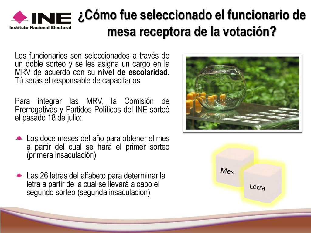 ¿Cómo fue seleccionado el funcionario de mesa receptora de la votación