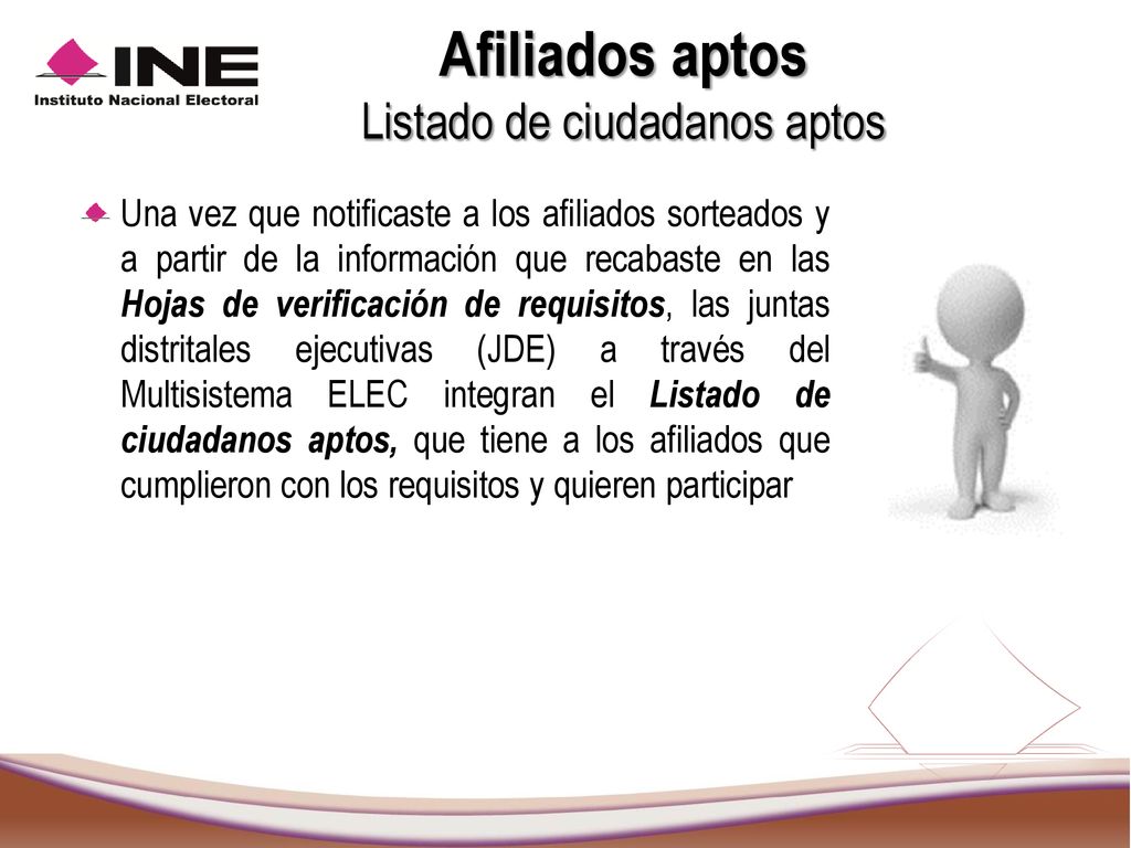 Listado de ciudadanos aptos