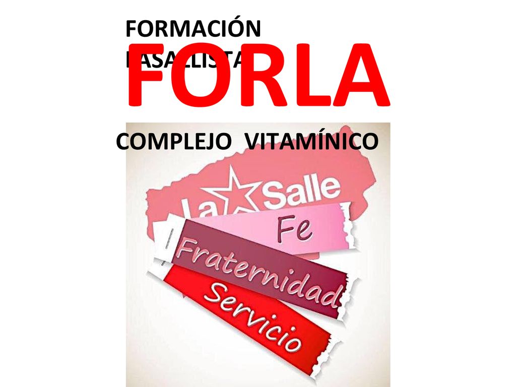 FORLA FORMACIÓN LASALLISTA COMPLEJO VITAMÍNICO