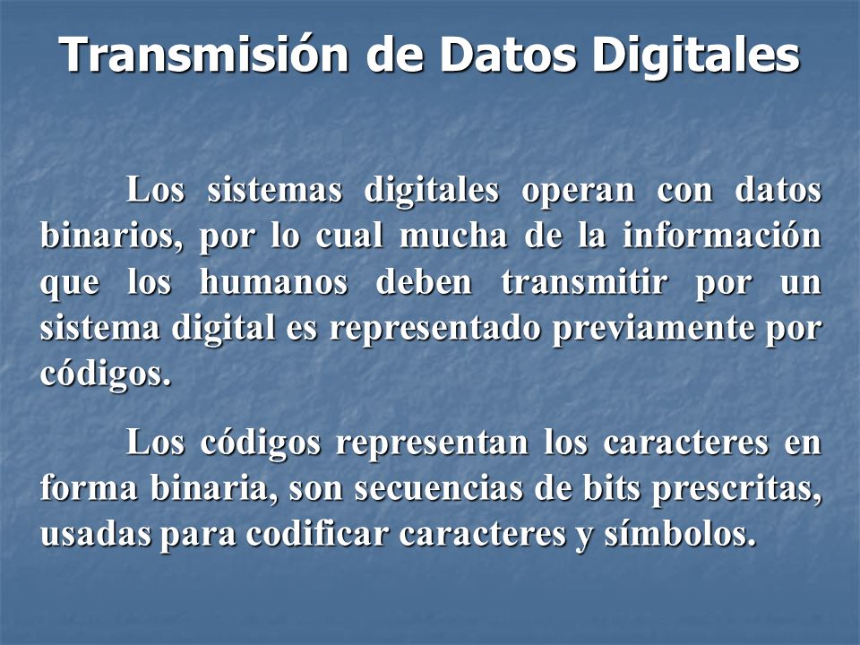 Transmisión de Datos Digitales