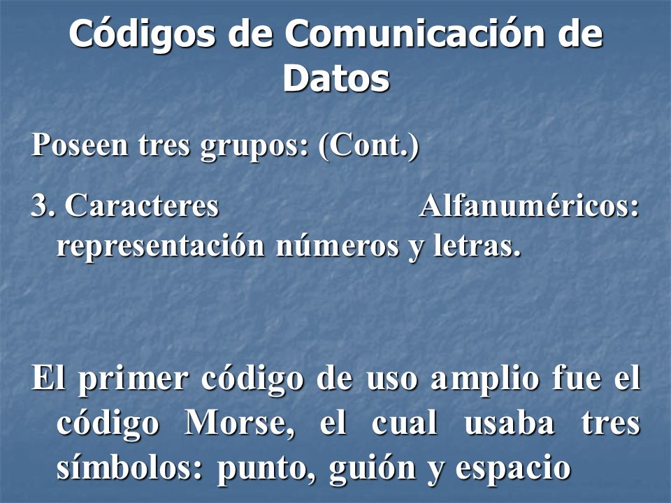 Códigos de Comunicación de Datos
