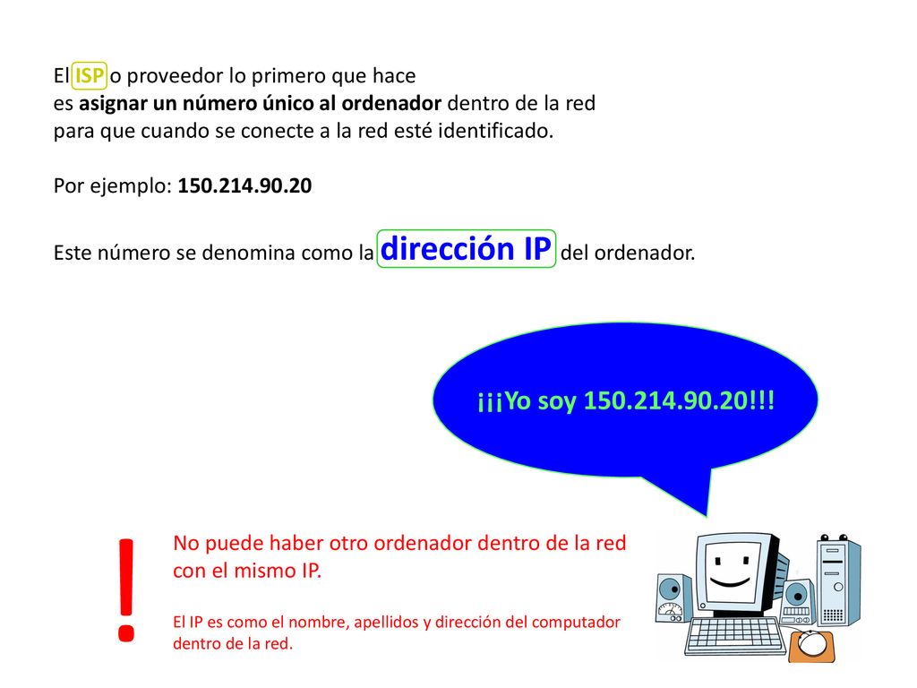 ! ¡¡¡Yo soy !!! El ISP o proveedor lo primero que hace