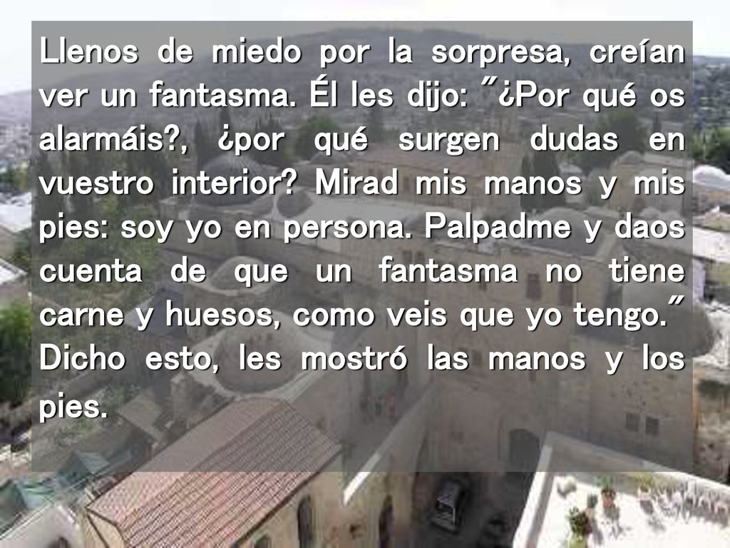 Llenos de miedo por la sorpresa, creían ver un fantasma