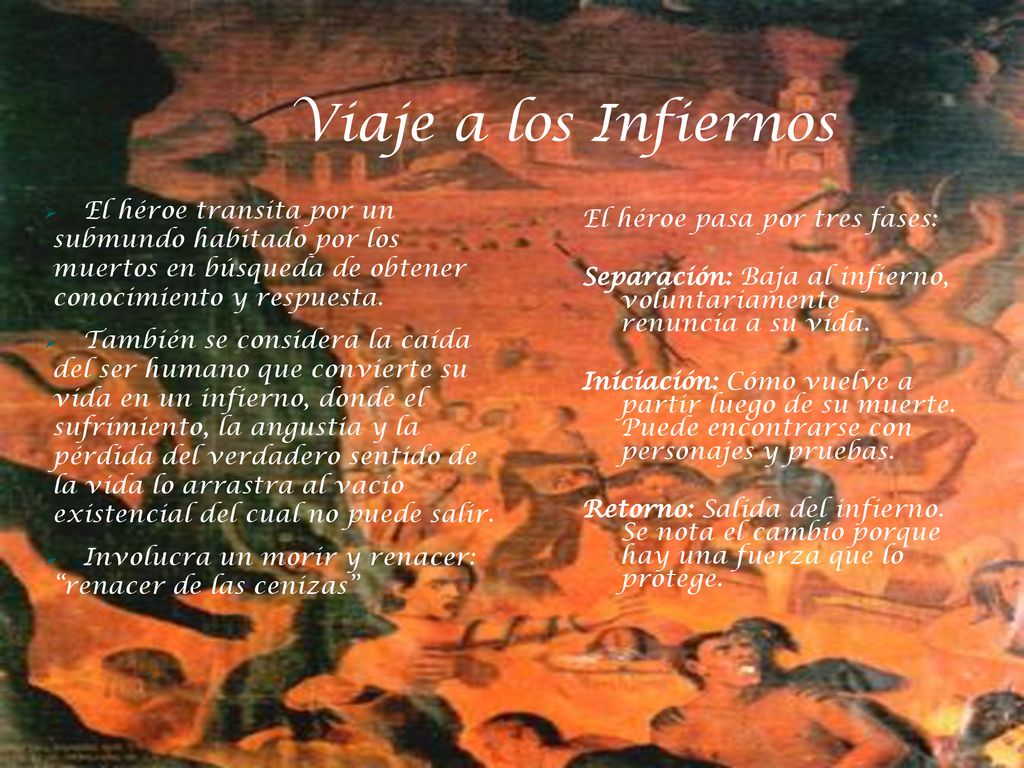 Viaje a los Infiernos El héroe transita por un