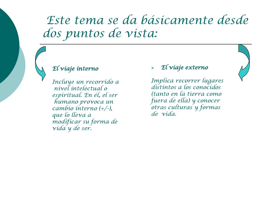 Este tema se da básicamente desde dos puntos de vista: