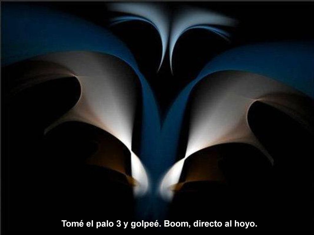 Tomé el palo 3 y golpeé. Boom, directo al hoyo.