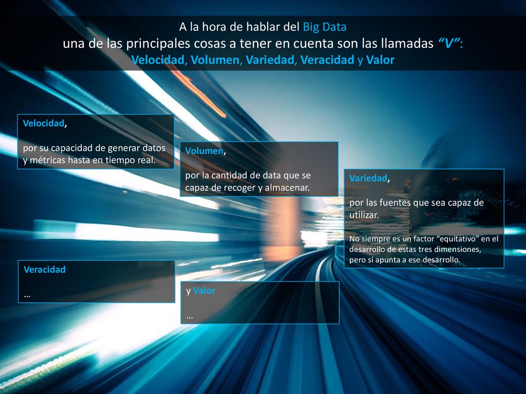 una de las principales cosas a tener en cuenta son las llamadas V :