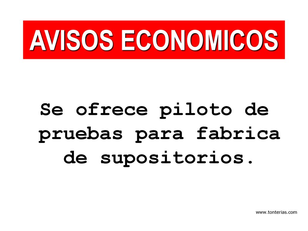 Se ofrece piloto de pruebas para fabrica de supositorios.
