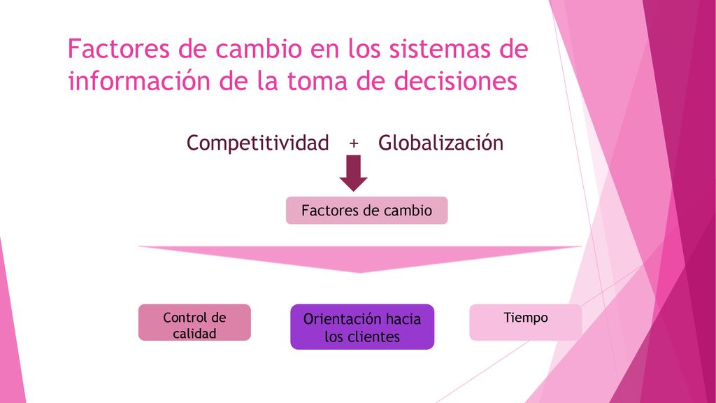 Factores de cambio en los sistemas de información de la toma de decisiones