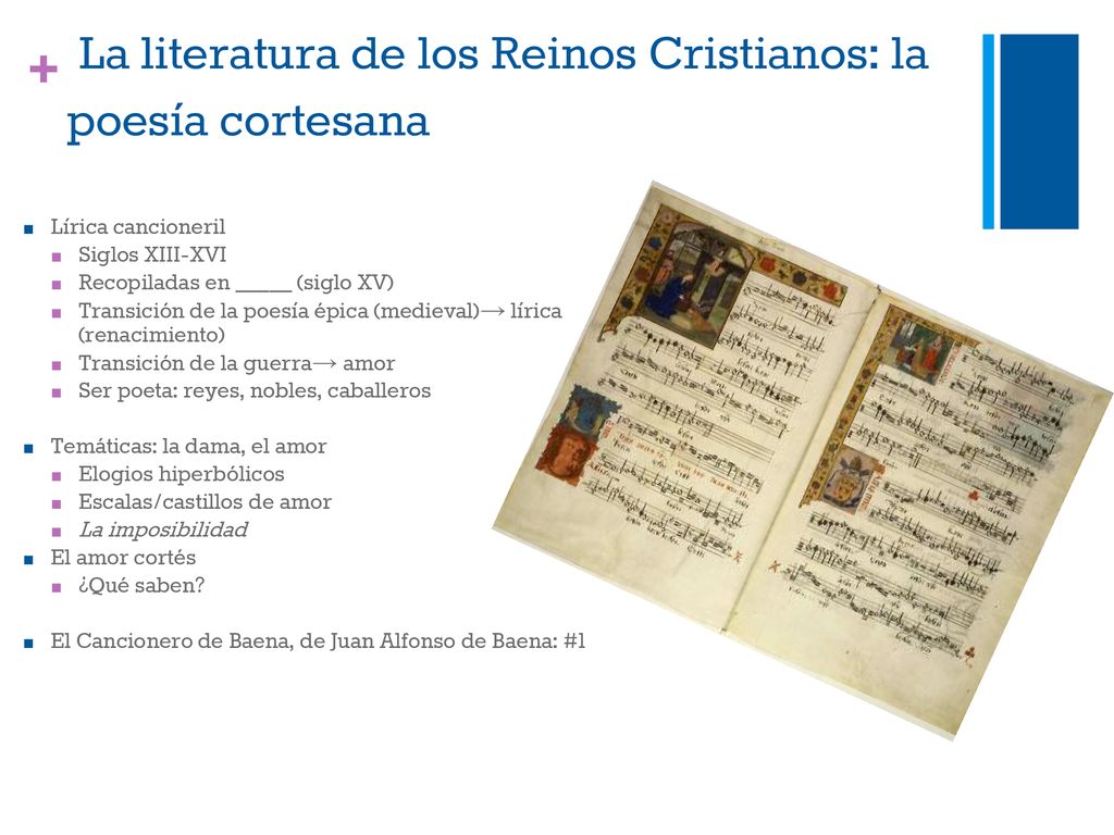 La literatura de los Reinos Cristianos: la poesía cortesana