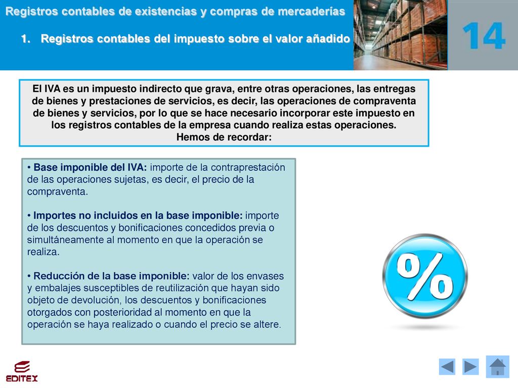 1. Registros contables del impuesto sobre el valor añadido