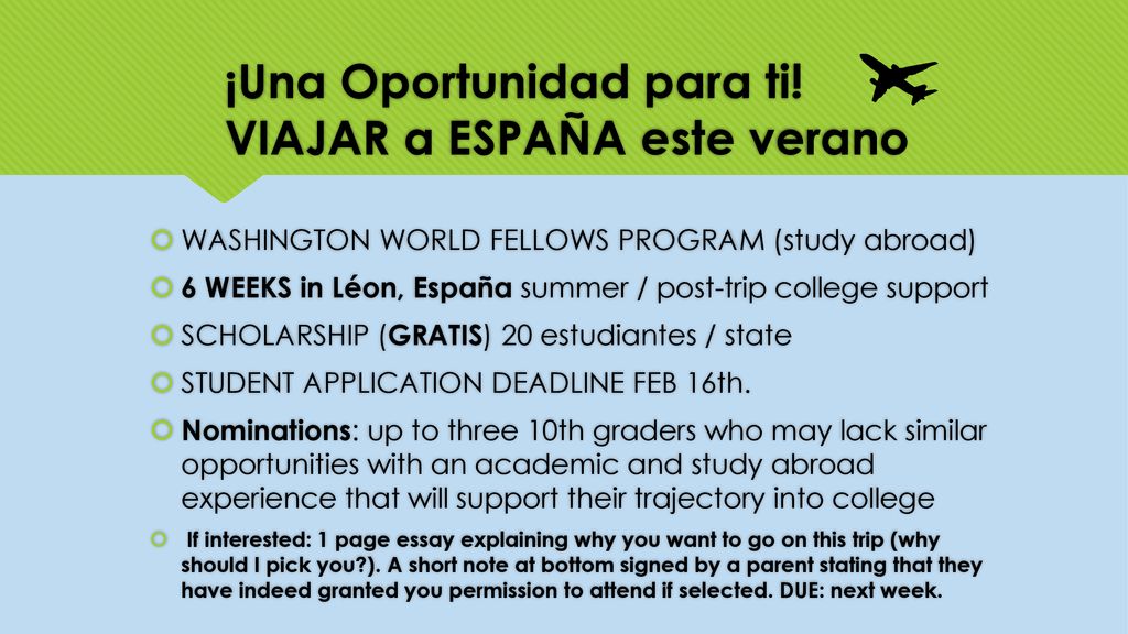 ¡Una Oportunidad para ti! VIAJAR a ESPAÑA este verano