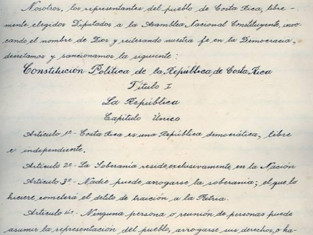 # [Constitución] Constitución es un documento inicial -• Fundamento para un país. Todas las leyes están basadas en esta.