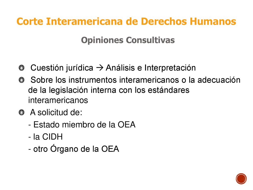 Corte Interamericana de Derechos Humanos Opiniones Consultivas