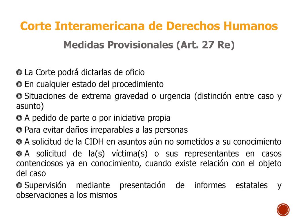Corte Interamericana de Derechos Humanos Medidas Provisionales (Art