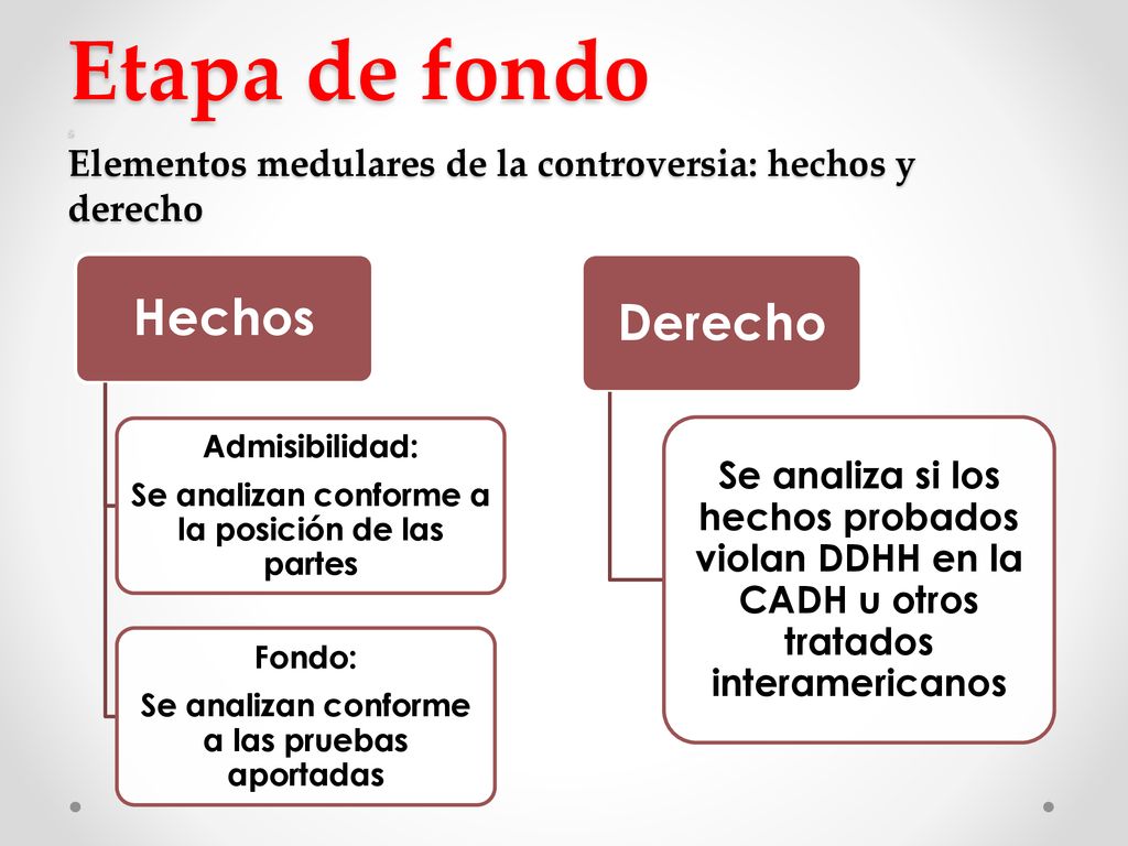Etapa de fondo s Elementos medulares de la controversia: hechos y derecho