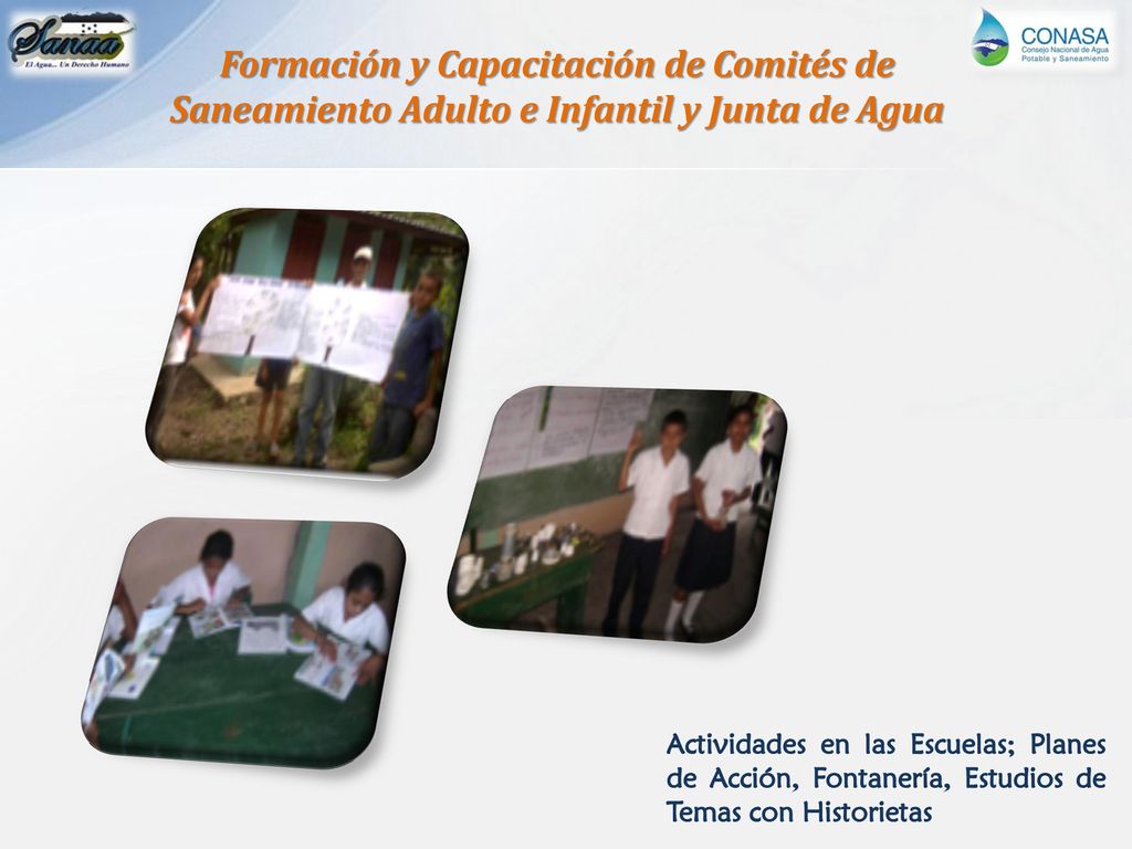 Formación y Capacitación de Comités de Saneamiento Adulto e Infantil y Junta de Agua