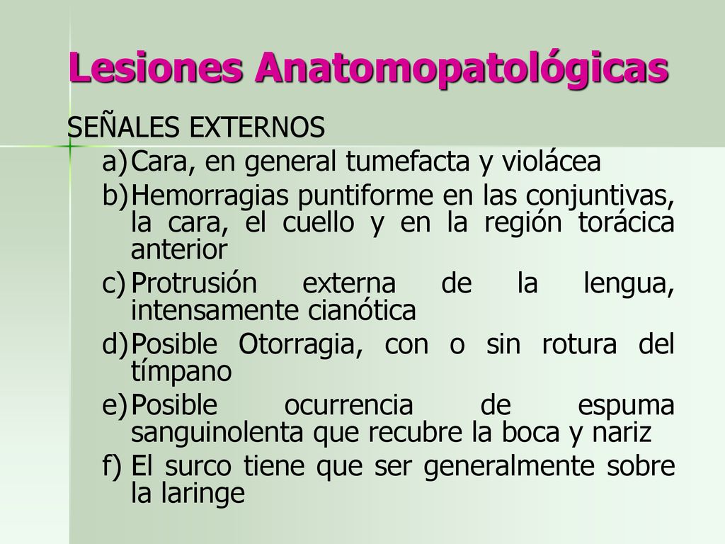 Lesiones Anatomopatológicas