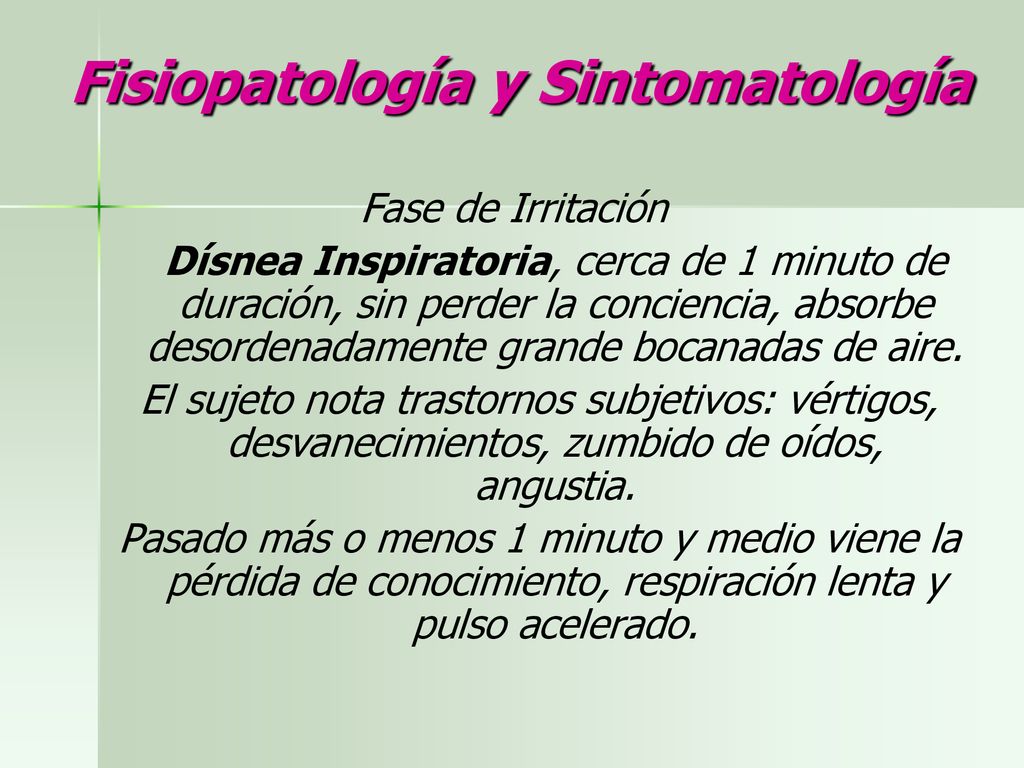 Fisiopatología y Sintomatología