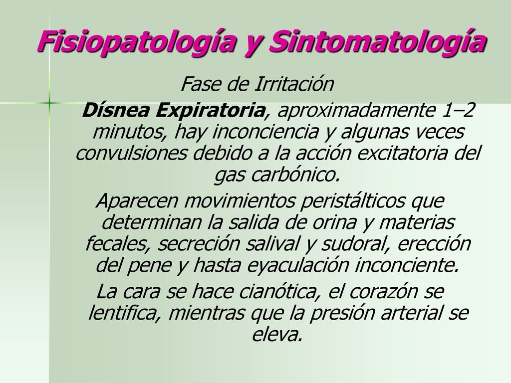 Fisiopatología y Sintomatología
