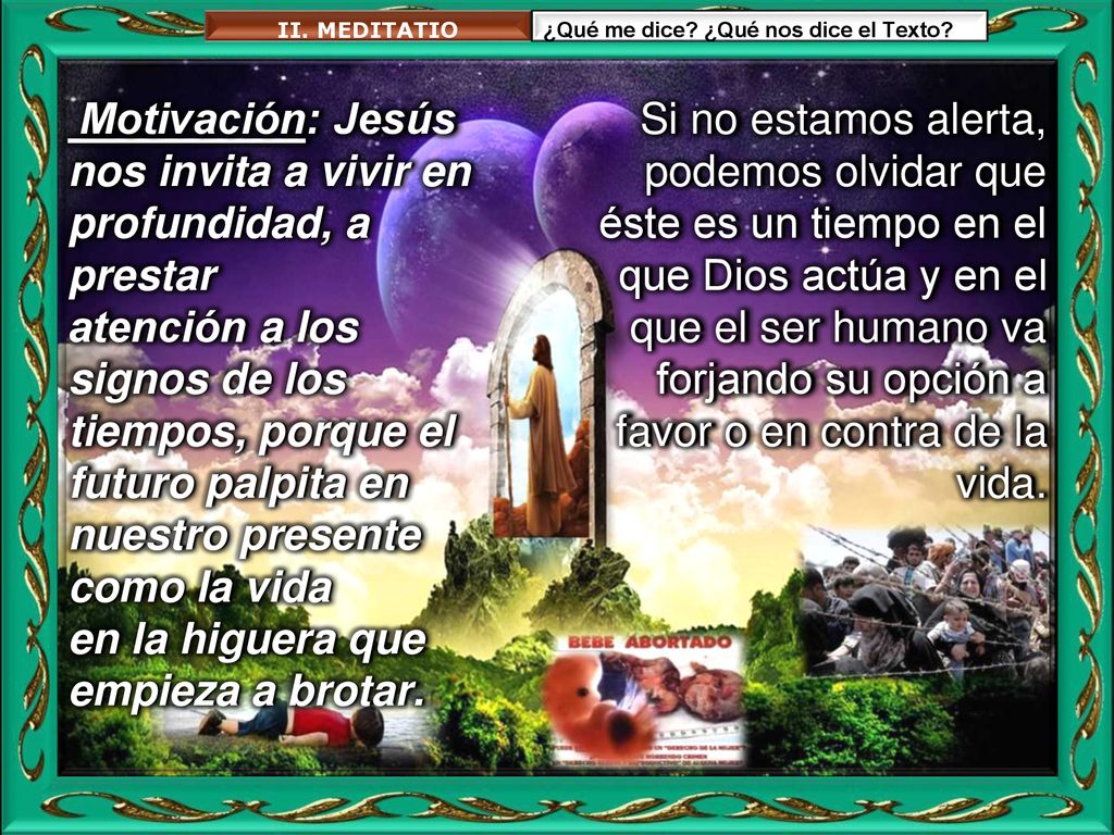 Motivación: Jesús nos invita a vivir en profundidad, a prestar