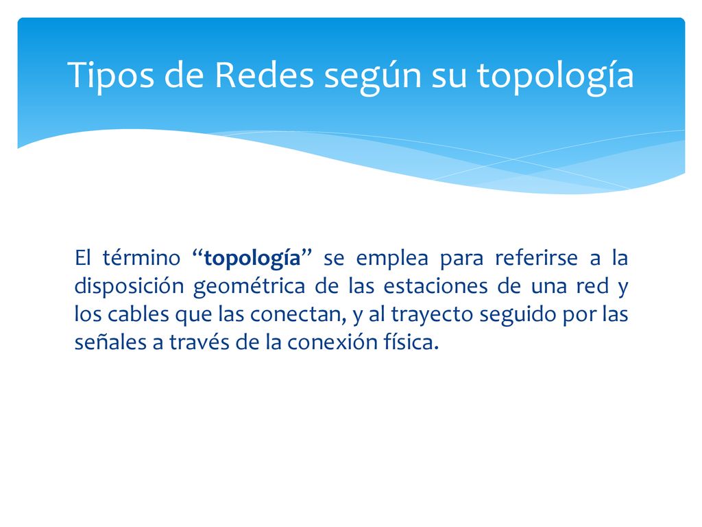 Tipos de Redes según su topología
