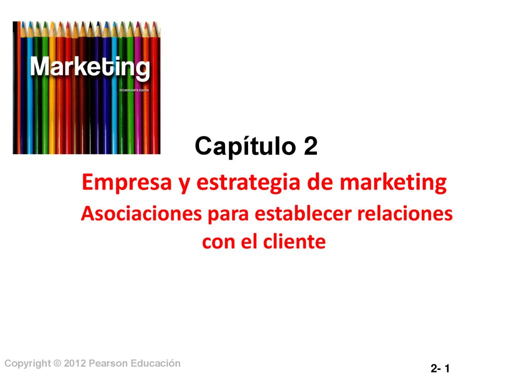 Capítulo 2 Empresa y estrategia de marketing Asociaciones para establecer relaciones con el cliente.