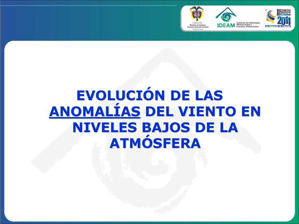 EVOLUCIÓN DE LAS ANOMALÍAS DEL VIENTO EN NIVELES BAJOS DE LA ATMÓSFERA