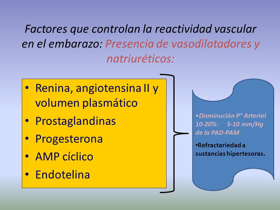 Renina, angiotensina II y volumen plasmático Prostaglandinas