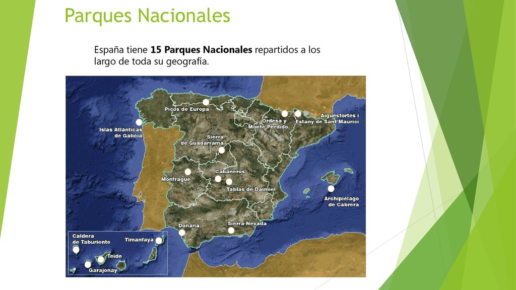Parques Nacionales España tiene 15 Parques Nacionales repartidos a los largo de toda su geografía.