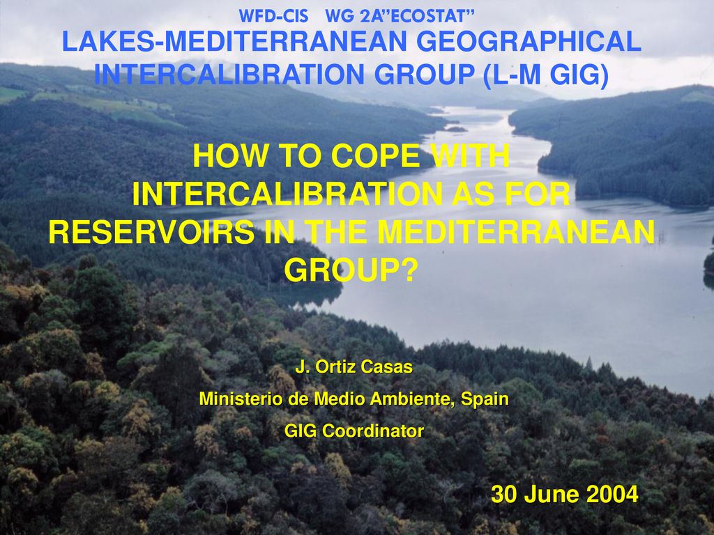 WFD-CIS WG 2A ECOSTAT LAKES-MEDITERRANEAN GEOGRAPHICAL INTERCALIBRATION GROUP (L-M GIG)