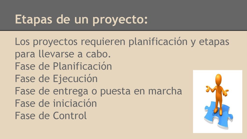 Etapas de un proyecto: Los proyectos requieren planificación y etapas para llevarse a cabo. Fase de Planificación.