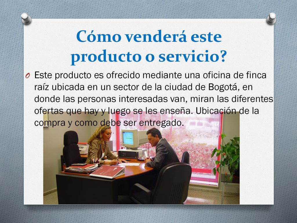 Cómo venderá este producto o servicio